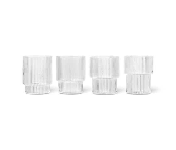 Ripple Glasses - Set of 4 - Clear | Vasos | ferm LIVING