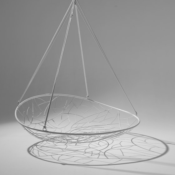 Big Basket Hanging Lounger - White | Swings | Studio Stirling
