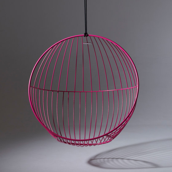 Bubble Hanging Chair Swing Seat - Lined Pattern - PINK | Balancelles | Studio Stirling