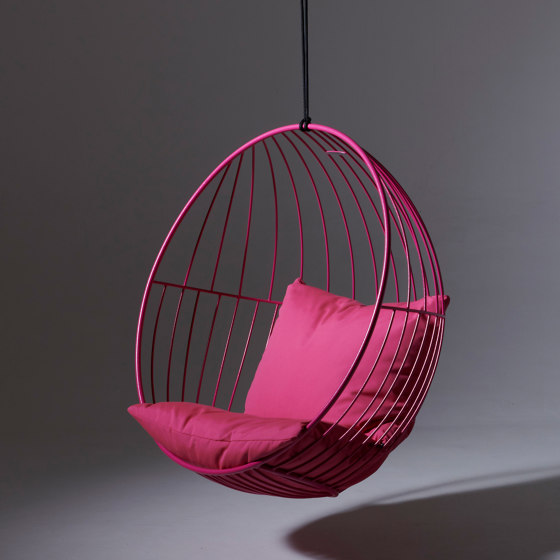 Bubble Hanging Chair Swing Seat - Lined Pattern - PINK | Columpios | Studio Stirling