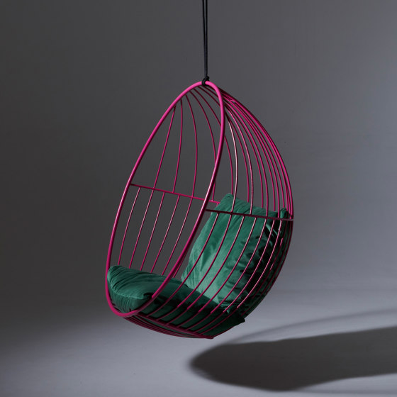 Bubble Hanging Chair Swing Seat - Lined Pattern - PINK | Swings | Studio Stirling