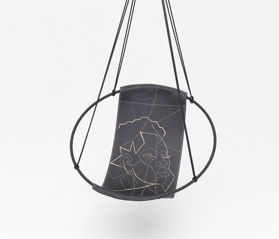 Sling Hanging Chair - Face Of Africa | Balancelles | Studio Stirling