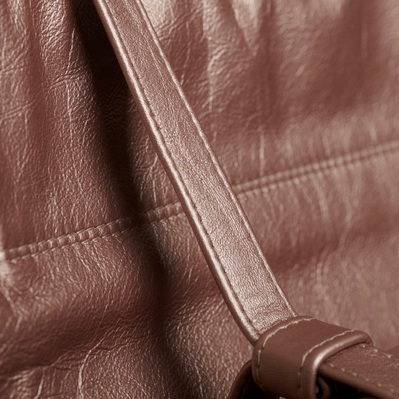 Sling Hanging Chair - Soft Leather Bronze | Balancelles | Studio Stirling