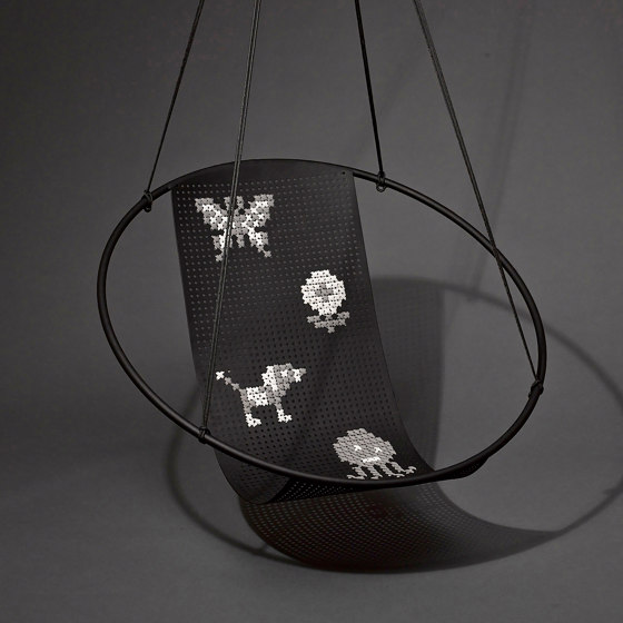 Embroidery Hanging Chair Swing Seat ICONS | Columpios | Studio Stirling