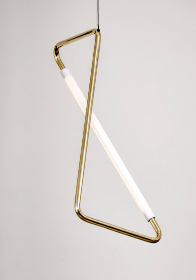 Light Object 001 - LED light, polished brass finish | Table lights | Naama Hofman Light Objects