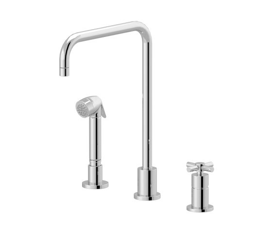Sully | Single-lever kitchen mixer, great U spout, handshower | Rubinetterie cucina | rvb