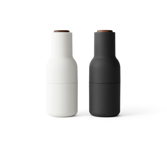 Bottle Grinder | Ash/Carbon  2-pack w. Walnut Lid | Salt & pepper shakers | Audo Copenhagen