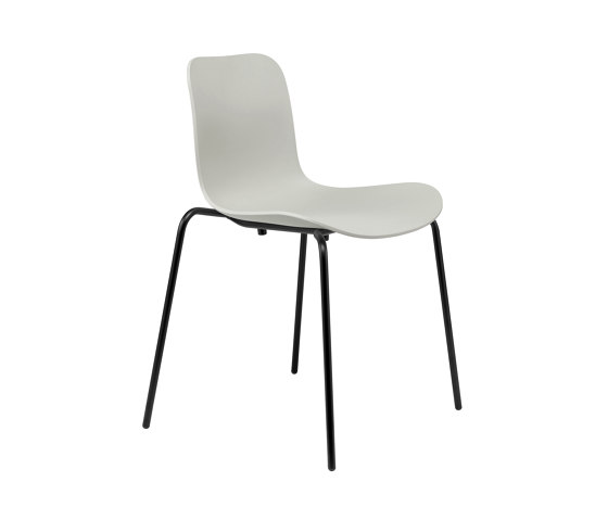 Langue Stack Dining Chair, Black / Flint Grey | Chairs | NORR11