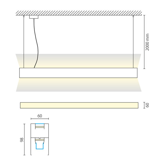 Timber Pro Light Bidiffusione | Suspended lights | Aqlus