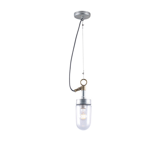 7679 Well Glass Pendant, Galvanised, Clear Glass | Suspended lights | Original BTC