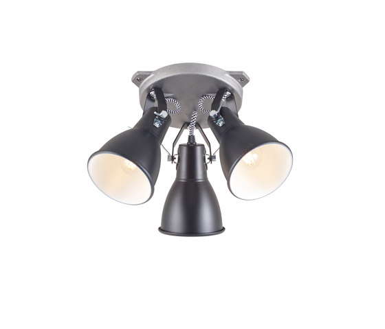 Stirrup Triple Ceiling Light, Black | Lampade plafoniere | Original BTC