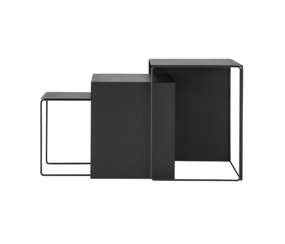Cluster Tables - Set of 3 - Black | Mesas auxiliares | ferm LIVING