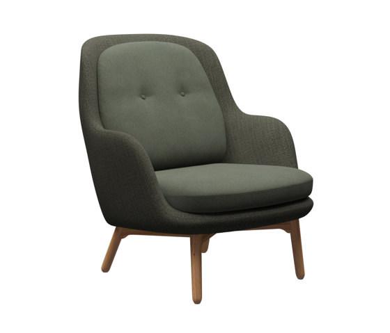 Fri™ | Lounge chair | JH5 | Textile | Oak base | Armchairs | Fritz Hansen