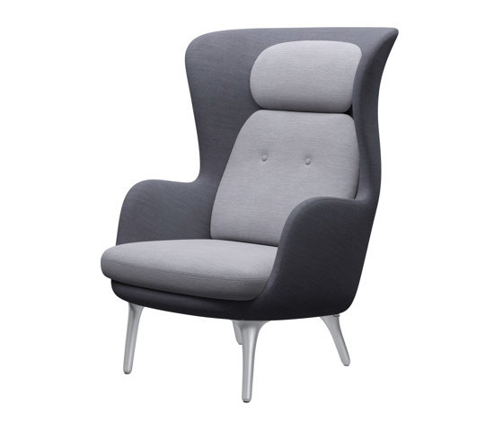 Ro™ | Lounge chair | JH1 | Brushed aluminum base | Fauteuils | Fritz Hansen