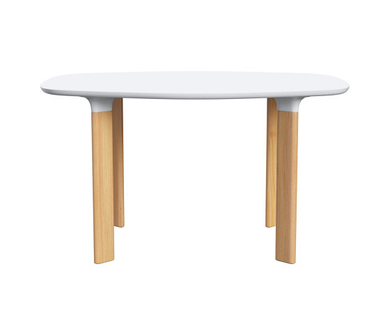 Analog™ | Dining table | JH43 | White laminate | Oak base | Esstische | Fritz Hansen