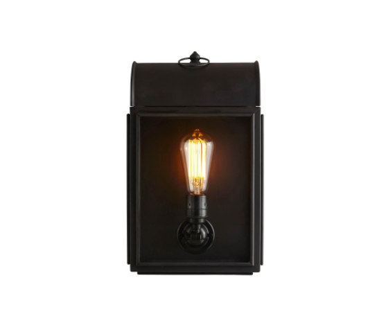 7250 Domed Box Wall Light, Weathered Brass, Clear Glass | Wandleuchten | Original BTC