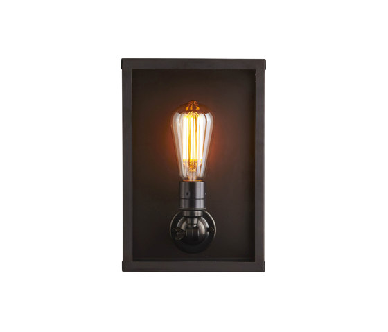 7644 Box Wall Light, Internally Glass, Small, Weathered Brass, Clear | Wall lights | Original BTC