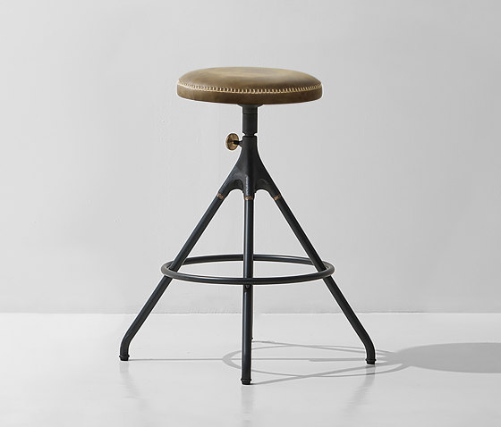 Akron Counter Stool With Leather Seat | Bar stools | District Eight