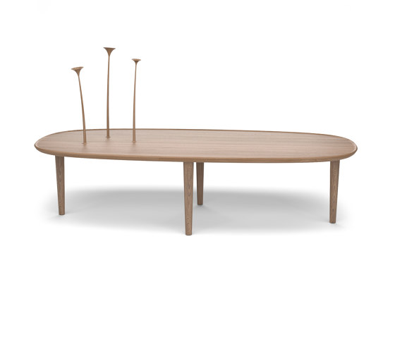 Fiori Table 140 with Hand Carved Flowers – Dark Oak | Mesas de centro | Poiat