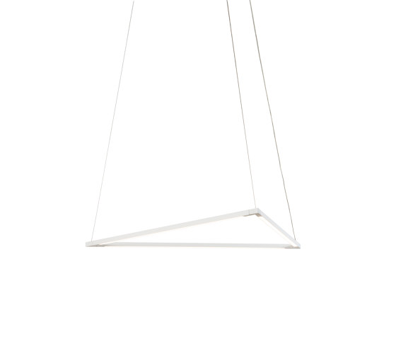 Z-Bar Pendant 24", Triangle, Matte White, Canopy | Lámparas de suspensión | Koncept