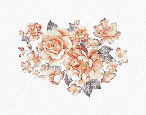 Royal Waves | Sweet Roses Decor 15x15 | Mosaïques verre | Mosaico+