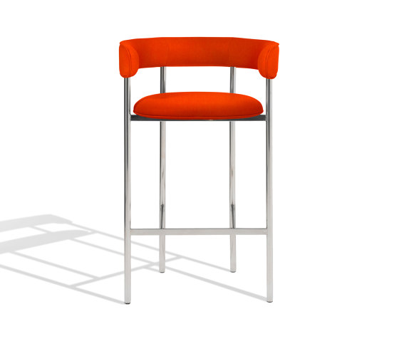 Font light bar armstool | red orange | Bar stools | møbel copenhagen