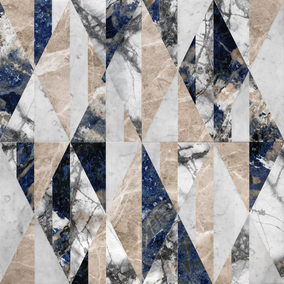 Opus | Tangram patchwork | Lastre pietra naturale | Lithos Design