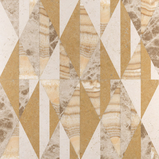 Opus | Tangram zafferano | Panneaux en pierre naturelle | Lithos Design