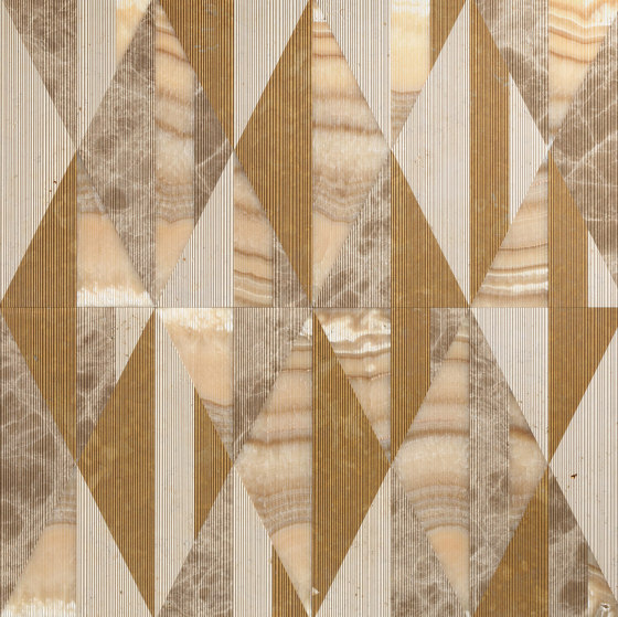 Opus | Tangram zafferano | Panneaux en pierre naturelle | Lithos Design