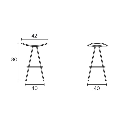 Coma 4L stool | Sgabelli bancone | ENEA