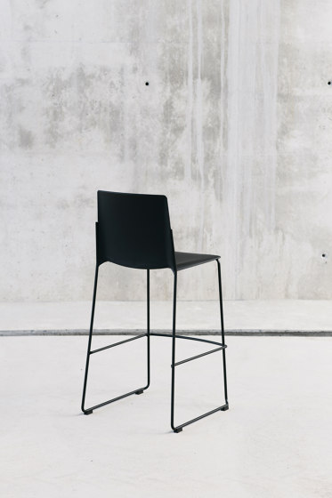 Ema stool with close backrest | Bar stools | ENEA