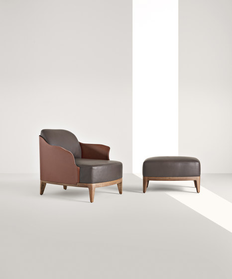 Cocoon | Armchair with Pouf | Poltrone | Frag