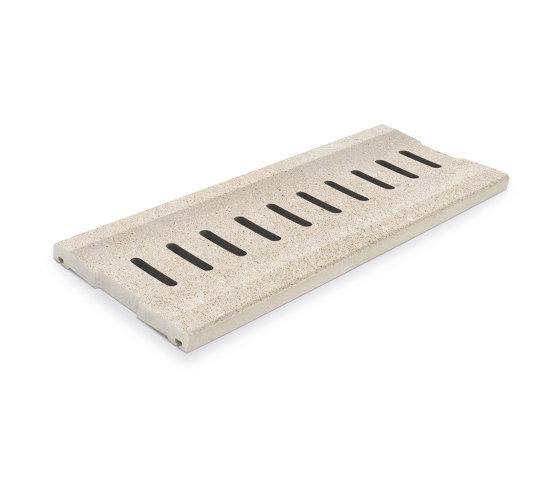 Bora edge, Canarias grate support and drain grate RJ55 Stromboli Cream | Keramik Fliesen | Cerámica Mayor