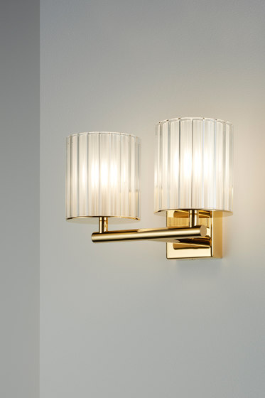 Flute Wall Light Double polished gold | Wall lights | Tom Kirk Lighting