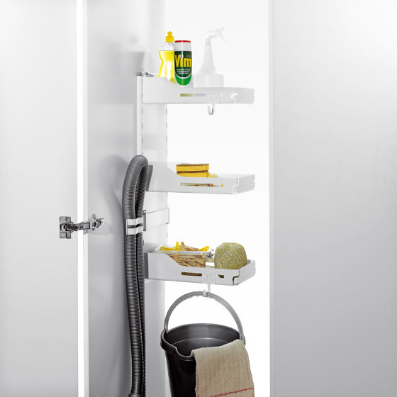 Sesam Standard Cleaning Cupboard Shelving System | Kitchen organization | peka-system