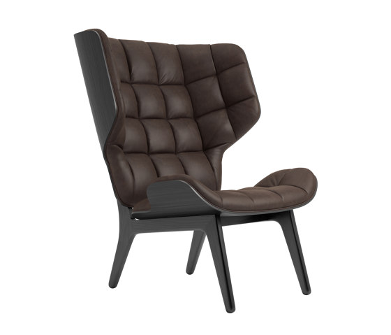 Mammoth Chair, Black / Vintage Leather Dark Brown 21001 | Poltrone | NORR11