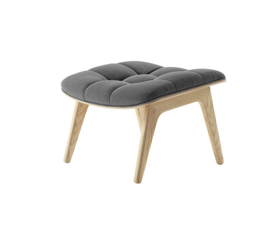 Mammoth Ottoman, Natural / Canvas: Washed Black 068 | Pouf | NORR11