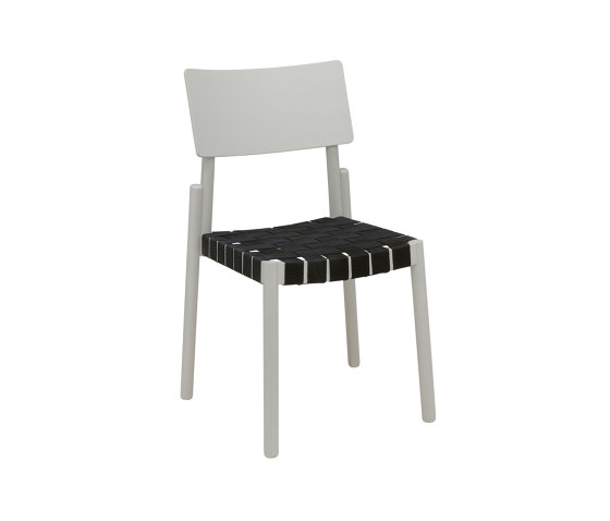 Flex chair light grey, black webbing seat | Chairs | Hans K