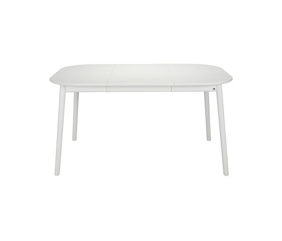 ZigZag Tisch quadrat 102(52)x102cm Weiss | Esstische | Hans K