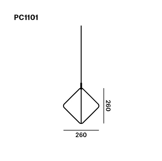 Jack O'Lantern Small Single Pendent Frame PC1101 | Suspended lights | Brokis