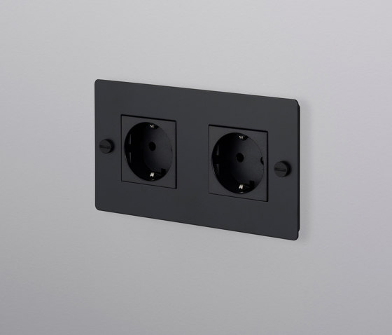 Electricity Euro Socket | 2G Black | Prese EURO | Buster + Punch