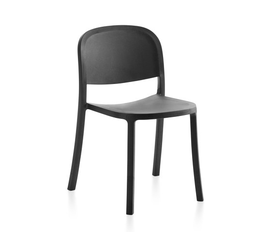 1 Inch Reclaimed Stacking Chair Dark Grey | Sillas | emeco