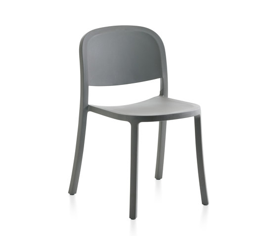 1 Inch Reclaimed Stacking Chair Light Grey | Sillas | emeco