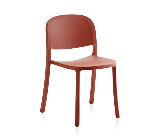 1 Inch Reclaimed Stacking Chair Orange | Chairs | emeco
