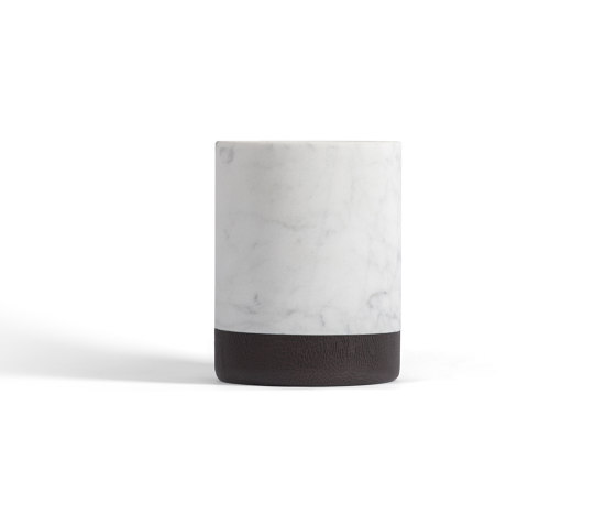 Lui&Lei candle holder - Ø10 x h13 cm - Bianco Carrara | Candelabros | Salvatori
