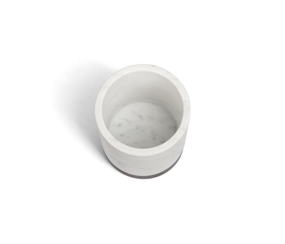 Lui&Lei candle holder - Ø10 x h13 cm - Bianco Carrara | Bougeoirs | Salvatori
