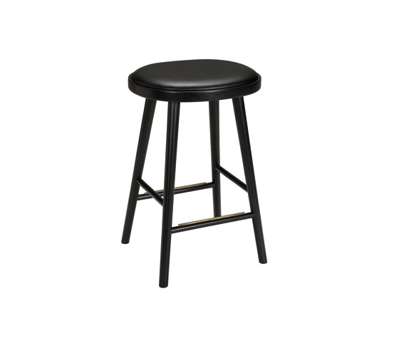 Colibri barstool 63cm oak black, bonded leather black emb | Bar stools | Hans K
