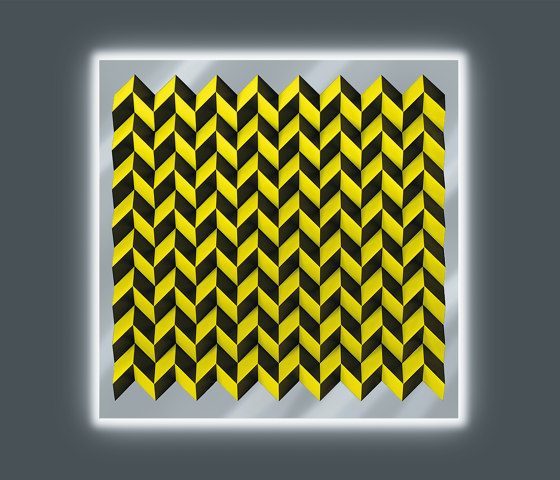Foldart Light Paperfold - black yellow Light - Acryl transparent | Wall art / Murals | Foldart