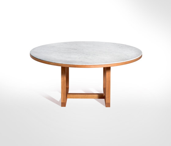 Span - Dining table Ø 160 x h70 cm Bianco Carrara | Tables de repas | Salvatori