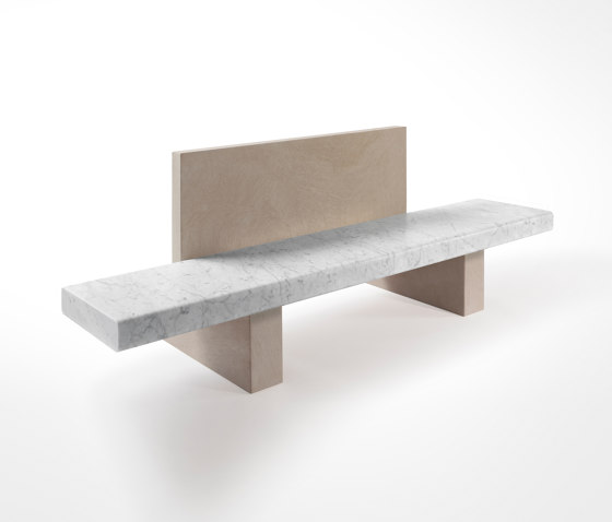 Span Outdoor Bench with Back Support 240 x 72.5 x h 80 cm | Benches | Salvatori